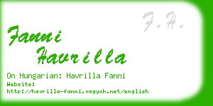 fanni havrilla business card